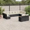 Image de vidaXL Salon de Jardin avec Coussins 12 pcs, Canapés de Terrasse, Ensemble de Meubles de Patio, Mobilier d'Extérieur, Noir 3226441