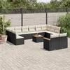 Image de vidaXL Salon de Jardin avec Coussins 13 pcs, Canapés de Terrasse, Ensemble de Meubles de Patio, Mobilier d'Extérieur, Noir 3226448