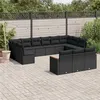 Image de Salon de jardin modulable Vidaxl resine tressee noir 13 pieces 62.0 x 62 x 69