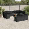 Image de Salon de jardin modulable Vidaxl resine tressee noir 14 pieces x 61.5 x 69