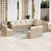 Image de Salon de jardin modulable vidaxl 12 personnes 12 pieces rotin 62 x 62 x 69 cm beige