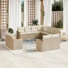 Image de Vidaxl Salon de jardin modulable - Lot de 11 pièces - Résine tressée beige - 11 personnes