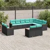 Image de Salon de jardin modulable GENERIQUE noir 12 pieces resine tressee 62 x 62 x 69 cm