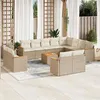 Image de Rotin VIDAXL salon de jardin modulable beige 13 pieces x 61.5 x 69