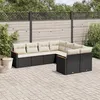 Image de Salon de jardin modulable VIDAXL resine tressee noir 8 pieces x 61.5 x 69 8 personnes