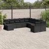 Image de Salon de jardin modulable Vidaxl resine tressee noir 11 pieces x 62 x 69 11 personnes
