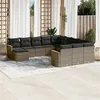 Image de vidaXL Salon de Jardin avec Coussins 12 pcs, Canapés de Terrasse, Ensemble de Meubles de Patio, Mobilier d'Extérieur, Gris 3226585