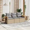 Image de Salon de jardin - vidaXL - 3 pcs - Beige - Résine tressée - Housse lavable
