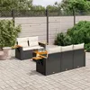 Image de vidaXL Salon de Jardin avec Coussins 6 pcs, Canapés de Terrasse, Ensemble de Meubles de Patio, Mobilier d'Extérieur, Noir 3226623