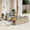 Image de Salon de jardin modulable VIDAXL resine tressee beige 6 pieces 5 personnes