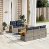 Image de Salon de jardin modulable vidaxl resine tressee 6 pieces gris 62 x 62 x 69 cm