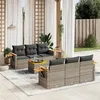 Image de vidaXL Salon de Jardin avec Coussins 7 pcs, Canapés de Terrasse, Ensemble de Meubles de Patio, Mobilier d'Extérieur, Gris 3226634