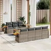 Image de vidaXL Salon de Jardin avec Coussins 8 pcs, Canapés de Terrasse, Ensemble de Meubles de Patio, Mobilier d'Extérieur, Gris 3226648