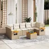 Image de vidaXL Salon de Jardin avec Coussins 8 pcs, Canapés de Terrasse, Ensemble de Meubles de Patio, Mobilier d'Extérieur, Beige 3226653
