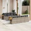 Image de vidaXL Salon de Jardin avec Coussins 9 pcs, Canapés de Terrasse, Ensemble de Meubles de Patio, Mobilier d'Extérieur, Gris 3226662