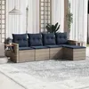 Image de vidaXL Salon de Jardin avec Coussins 5 pcs, Canapés de Patio, Ensemble de Meubles, Mobilier de Terrasse Exterieur, Gris 3226761