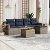 Image de vidaXL Salon de Jardin avec Coussins 6 pcs, Canapés de Patio, Ensemble de Meubles, Mobilier de Terrasse Exterieur, Gris 3226768