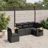 Image de vidaXL Salon de Jardin avec Coussins 5 pcs, Canapés de Terrasse, Ensemble de Meubles de Patio, Mobilier d'Extérieur, Noir 3226811