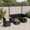 Image de vidaXL Salon de Jardin avec Coussins 6 pcs, Canapés de Terrasse, Ensemble de Meubles de Patio, Mobilier d'Extérieur, Noir 3226818