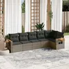 Image de vidaXL Salon de Jardin avec Coussins 6 pcs, Canapés de Terrasse, Ensemble de Meubles de Patio, Mobilier d'Extérieur, Gris 3226830