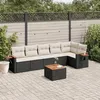 Image de vidaXL Salon de Jardin avec Coussins 7 pcs, Canapés de Terrasse, Ensemble de Meubles de Patio, Mobilier d'Extérieur, Noir 3226833