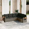 Image de vidaXL Salon de Jardin avec Coussins 6 pcs, Canapés de Terrasse, Ensemble de Meubles de Patio, Mobilier d'Extérieur, Gris 3226844