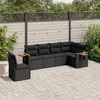 Image de vidaXL Salon de Jardin avec Coussins 6 pcs, Canapés de Terrasse, Ensemble de Meubles de Patio, Mobilier d'Extérieur, Noir 3226853