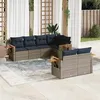Image de vidaXL Salon de Jardin avec Coussins 7 pcs, Canapés de Patio, Ensemble de Meubles, Mobilier de Terrasse Exterieur, Gris 3226985