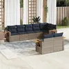 Image de Salon de jardin GENERIQUE resine tressee 8 pieces gris 62 x 62 x 69 cm