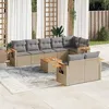 Image de Salon de jardin modulable VIDAXL 8 personnes beige 9 pieces 62 x 62 x 69 cm rotin