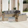 Image de Salon de jardin modulable vidaxl beige 8 pieces 8 personnes 62.0 x 62 x 69 cm resine tressee