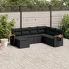 Image de Salon de jardin modulable VIDAXL resine tressee noir 7 pieces 7 personnes
