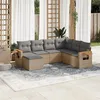 Image de vidaXL Salon de jardin avec coussins 7 pcs beige résine tressée 3227046