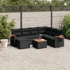 Image de vidaXL Salon de Jardin avec Coussins 8 pcs, Canapés de Terrasse, Ensemble de Meubles de Patio, Mobilier d'Extérieur, Noir 3227049