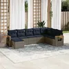Image de vidaXL Salon de Jardin avec Coussins 8 pcs, Canapés de Patio, Ensemble de Meubles, Mobilier de Terrasse Exterieur, Gris 3227090