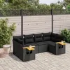 Image de vidaXL Salon de Jardin avec Coussins 6 pcs, Canapés de Terrasse, Ensemble de Meubles de Patio, Mobilier d'Extérieur, Noir 3227098