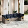 Image de vidaXL Salon de Jardin avec Coussins 7 pcs, Canapés de Patio, Ensemble de Meubles, Mobilier de Terrasse Exterieur, Gris 3227111