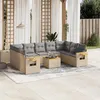 Image de Salon de jardin modulable vidaxl resine tressee beige 9 personnes 62 x 62 x 69 cm 10 pieces