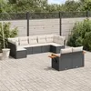 Image de vidaXL Salon de Jardin avec Coussins 9 pcs, Canapés de Terrasse, Ensemble de Meubles de Patio, Mobilier d'Extérieur, Noir 3227127