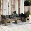 Image de Salon de jardin modulable VIDAXL rotin gris 11 pieces 10 personnes