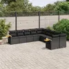 Image de vidaXL Salon de Jardin avec Coussins 10 pcs, Canapés de Terrasse, Ensemble de Meubles de Patio, Mobilier d'Extérieur, Noir 3227189