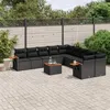 Image de vidaXL Salon de Jardin avec Coussins 11 pcs, Sièges de Patio, Ensemble de Meubles, Mobilier de Terrasse Arrière-cour 3227196
