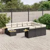Image de vidaXL Salon de Jardin avec Coussins 11 pcs, Sièges de Patio, Ensemble de Meubles, Mobilier de Terrasse Arrière-cour 3227204