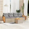 Image de vidaXL Salon de Jardin avec Coussins 5 pcs, Canapés de Terrasse, Ensemble de Meubles de Patio, Mobilier d'Extérieur, Beige 3227459