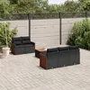 Image de Salon de jardin modulable Vidaxl resine tressee noir 6 pieces x 59 x 69 5 personnes