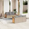 Image de vidaXL Salon de Jardin avec Coussins 7 pcs, Canapés de Terrasse, Ensemble de Meubles de Patio, Mobilier d'Extérieur, Beige 3227473