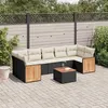 Image de vidaXL Salon de Jardin avec Coussins 8 pcs, Canapés de Terrasse, Ensemble de Meubles de Patio, Mobilier d'Extérieur, Noir 3227491