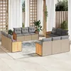 Image de vidaXL Ensemble à Manger de Jardin avec Coussins 17 pcs, Table et Chaises à Dossier Rabattable, Meubles d'Extérieur Patio 3211612