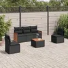 Image de vidaXL Salon de Jardin avec Coussins 6 pcs, Canapés de Terrasse, Ensemble de Meubles de Patio, Mobilier d'Extérieur, Noir 3227532