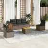 Image de vidaXL Salon de Jardin avec Coussins 6 pcs, Canapés de Terrasse, Ensemble de Meubles de Patio, Mobilier d'Extérieur, Gris 3227537